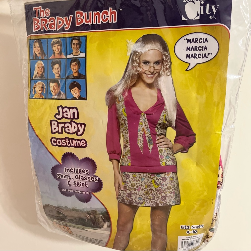 Jan Brady Halloween Costume S/M 4-10
